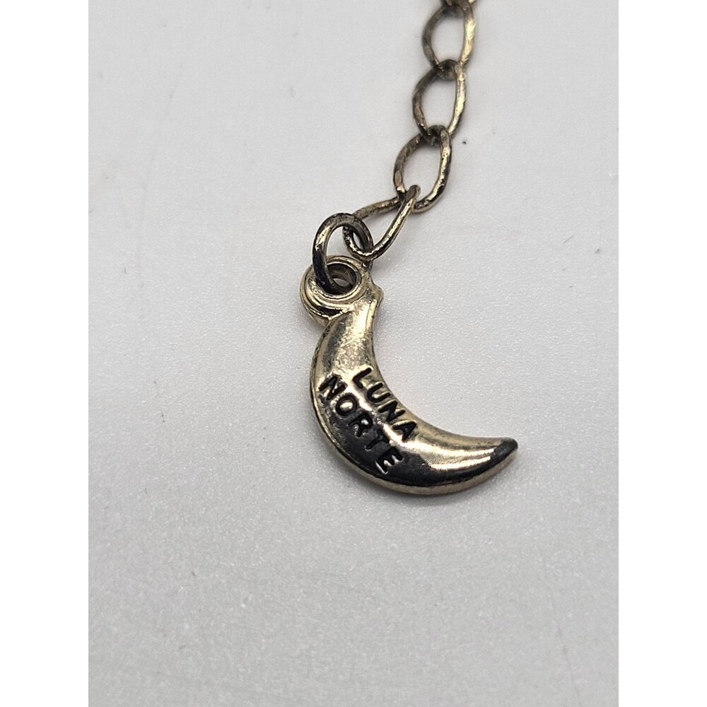 LUNA NORTE Earth Wind & Fire Necklace Turquoise Gold Plated Brass Dainty - Picture 3 of 9